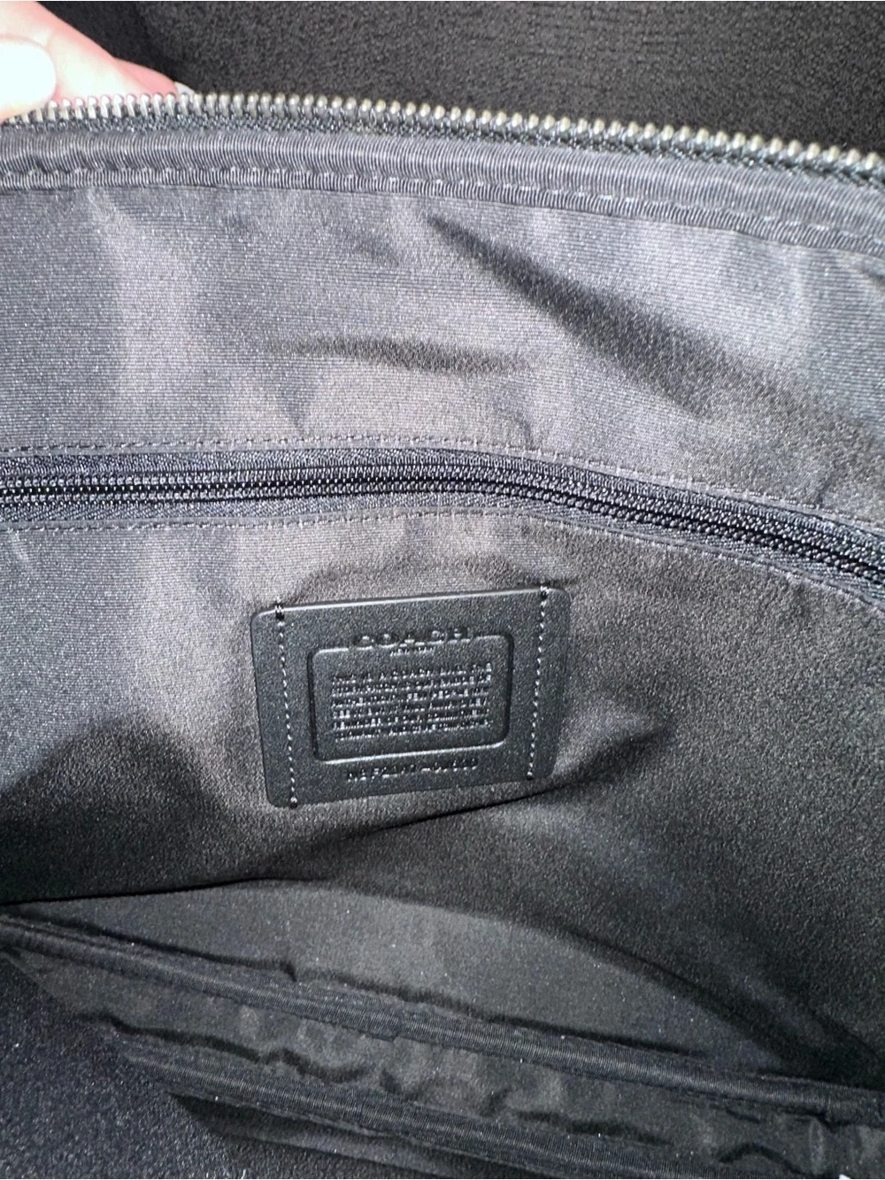 Coach Liam Slim Briefcase Laptop Bag Black/Charcoal Signature